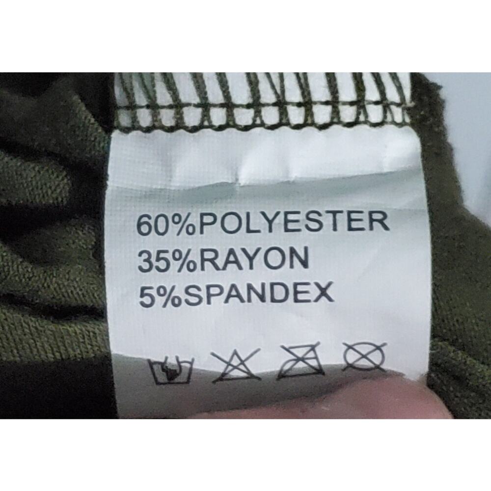 Olive Green Ruched Mini Dress - Picture 5 of 6